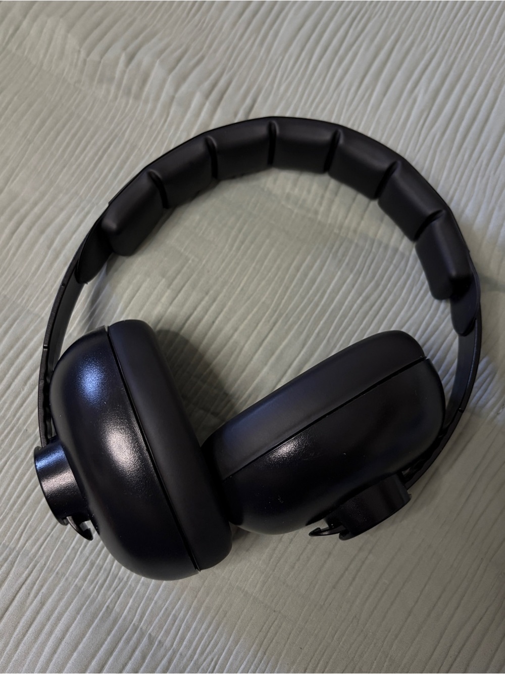 Black Noise Cancelling Headphones- Adjustable Size 3M to 3Y